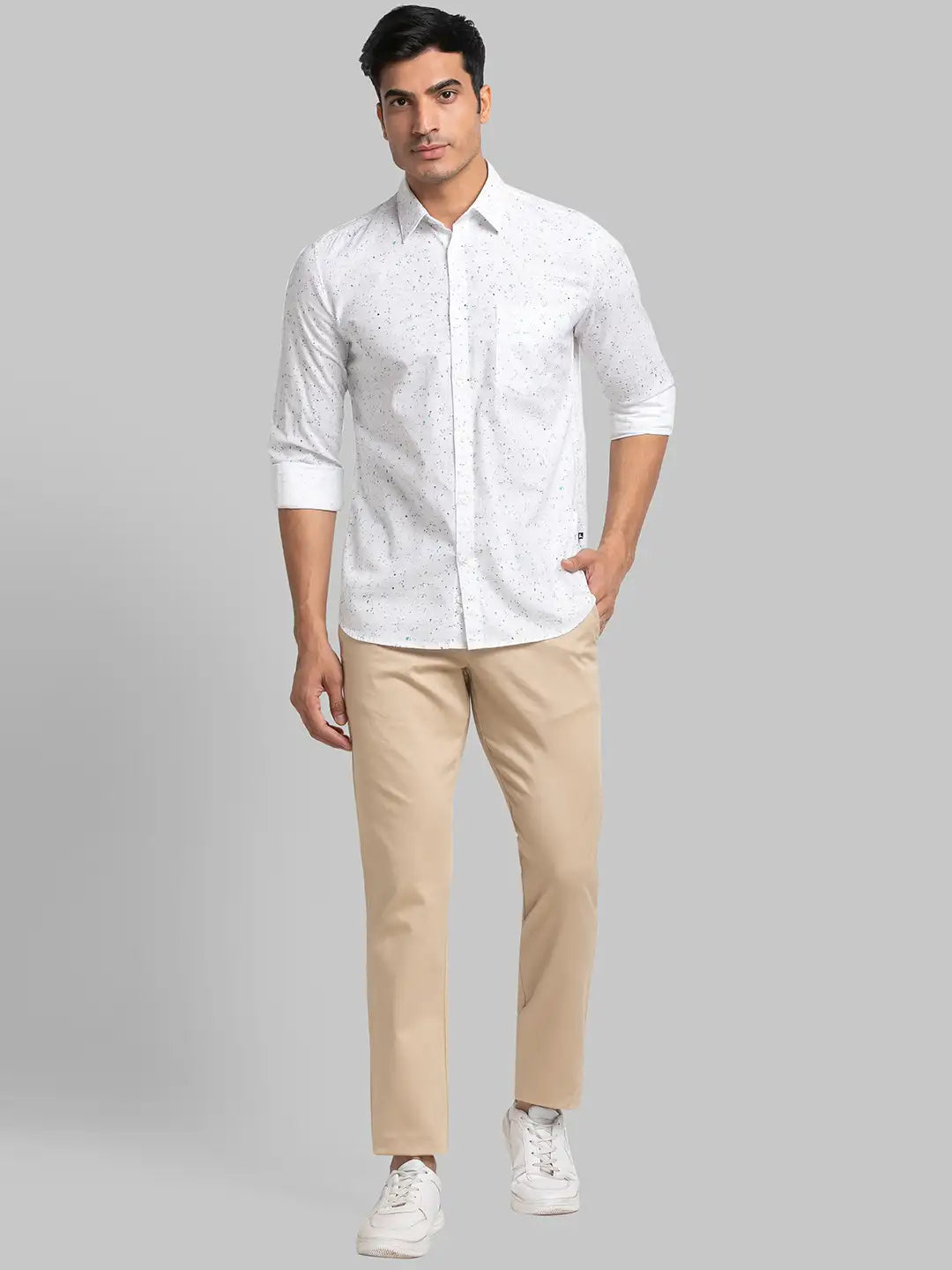 Men Tapered Fit Blue Trouser