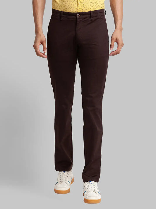 Men Tapered Fit Blue Chinos & Trouser
