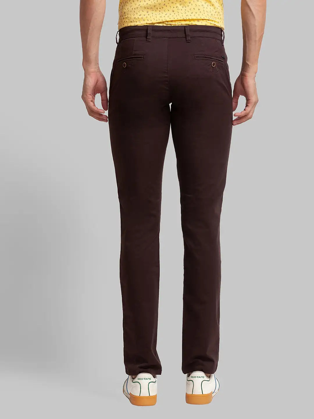 Men Tapered Fit Blue Chinos & Trouser