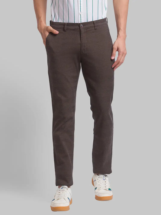 Men Tapered Fit Blue Trouser