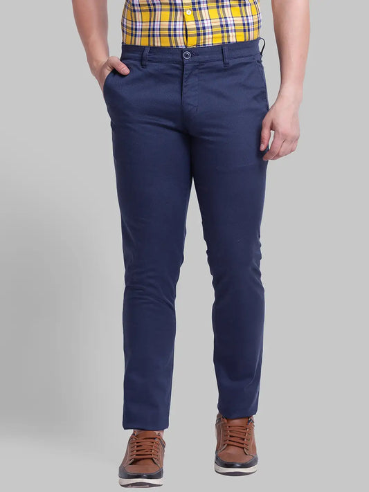 Men Tapered Fit Green Chinos