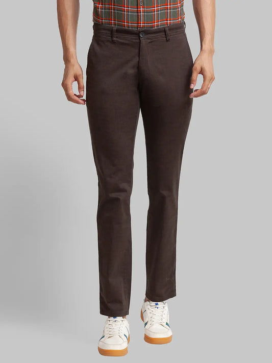Men Tapered Fit Blue Chinos & Trouser