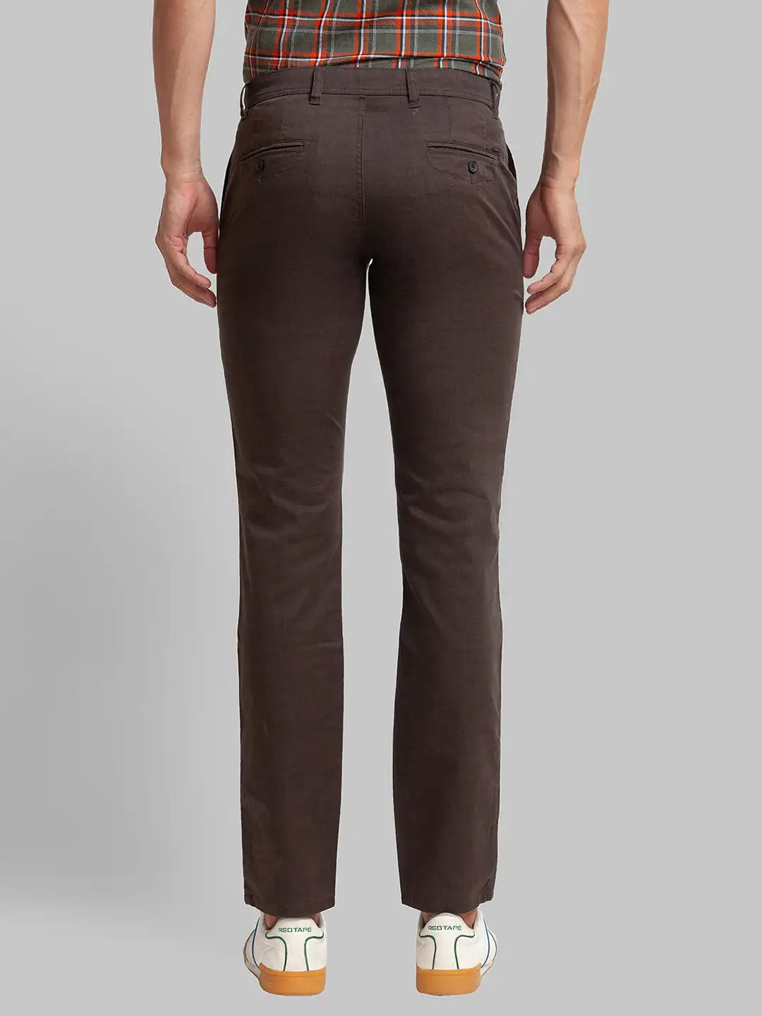 Men Tapered Fit Blue Chinos & Trouser