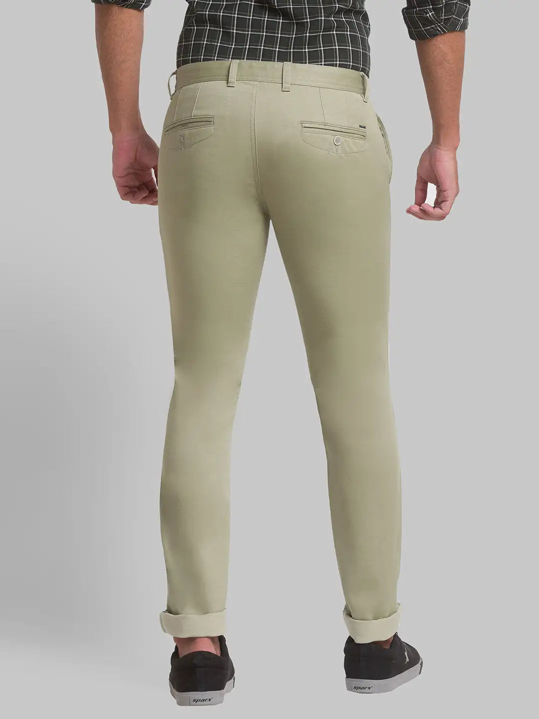 Men Tapered Fit Blue Chinos & Trouser