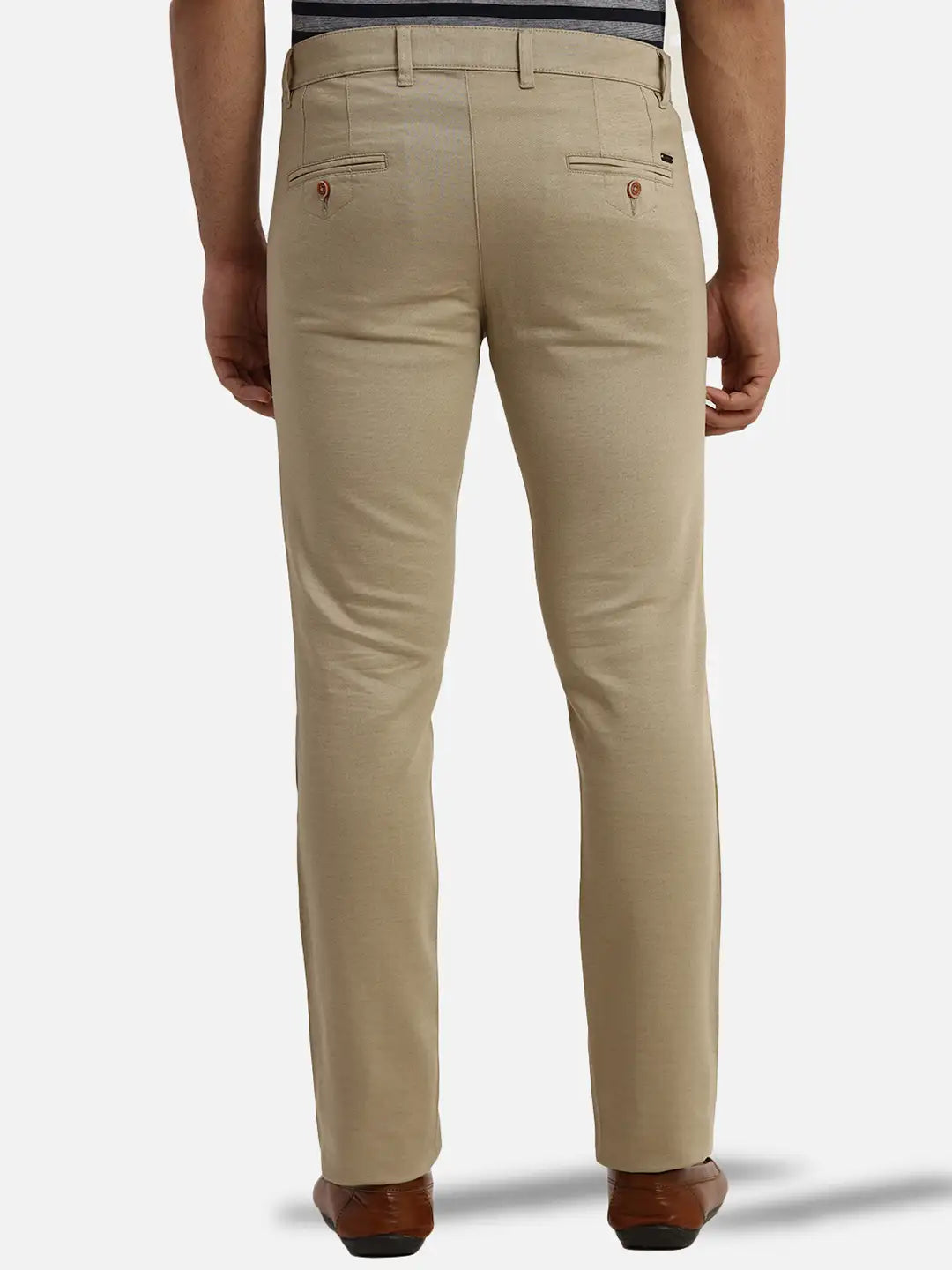 Men Low Rise Tapered Fit Blue Trouser