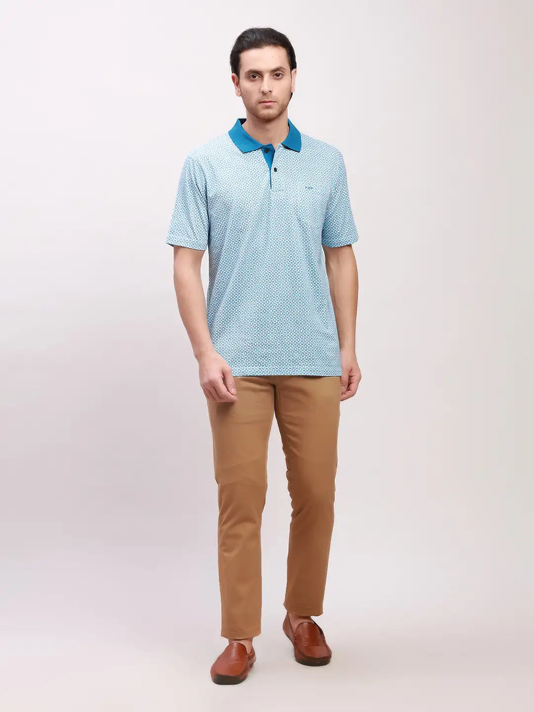 Parx Men Black Solid Lrt Fit Cotton Blend Trousers
