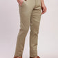 Parx Men Blue Solid Lrt Cotton Blend Trousers