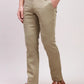 Parx Men Blue Solid Lrt Cotton Blend Trousers