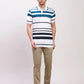 Parx Men Blue Solid Lrt Cotton Blend Trousers