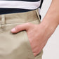 Parx Men Blue Solid Lrt Cotton Blend Trousers