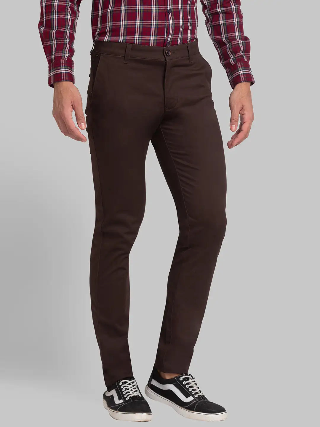 Men Tapered Fit Blue Trouser
