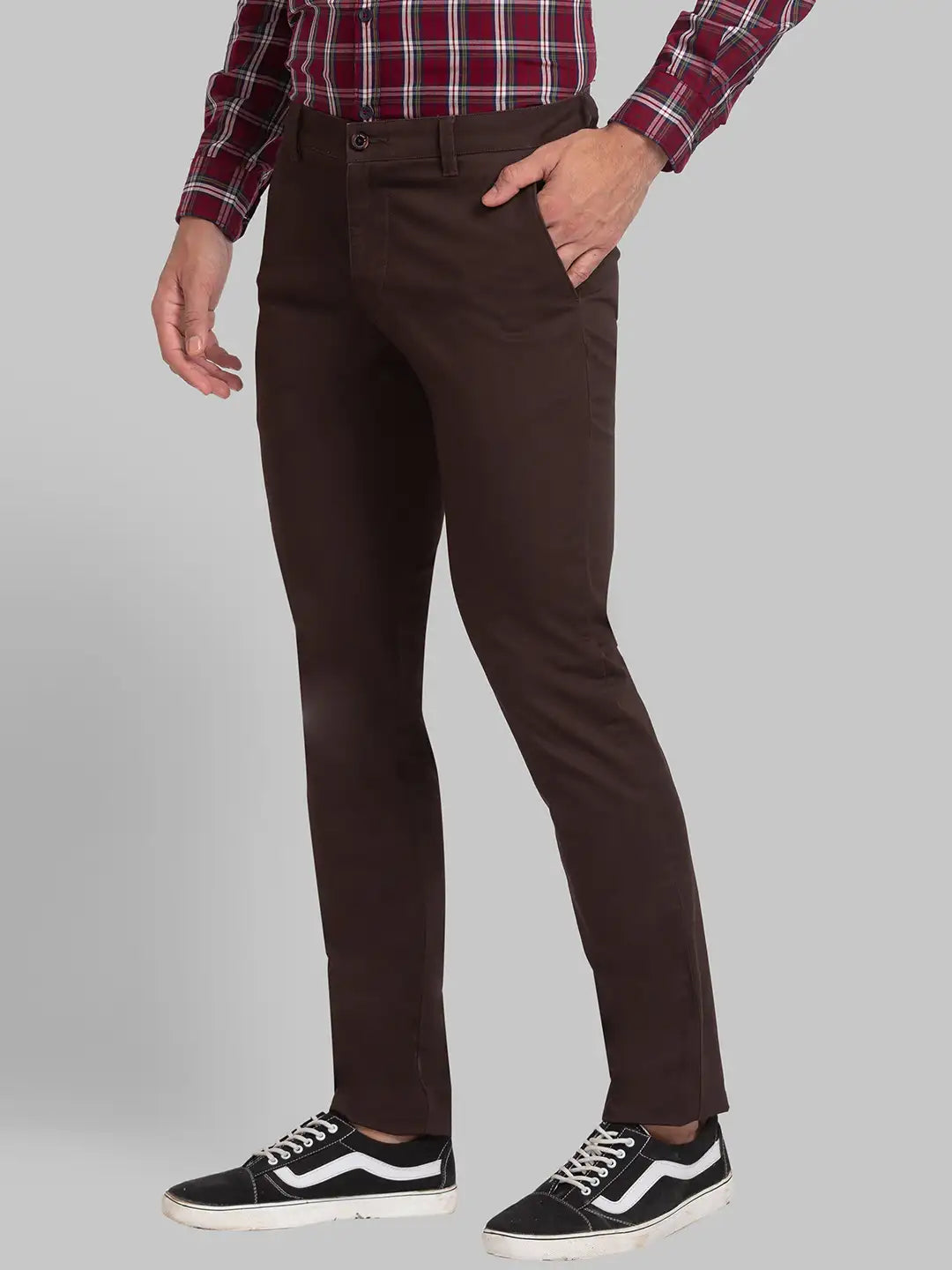 Men Tapered Fit Blue Trouser