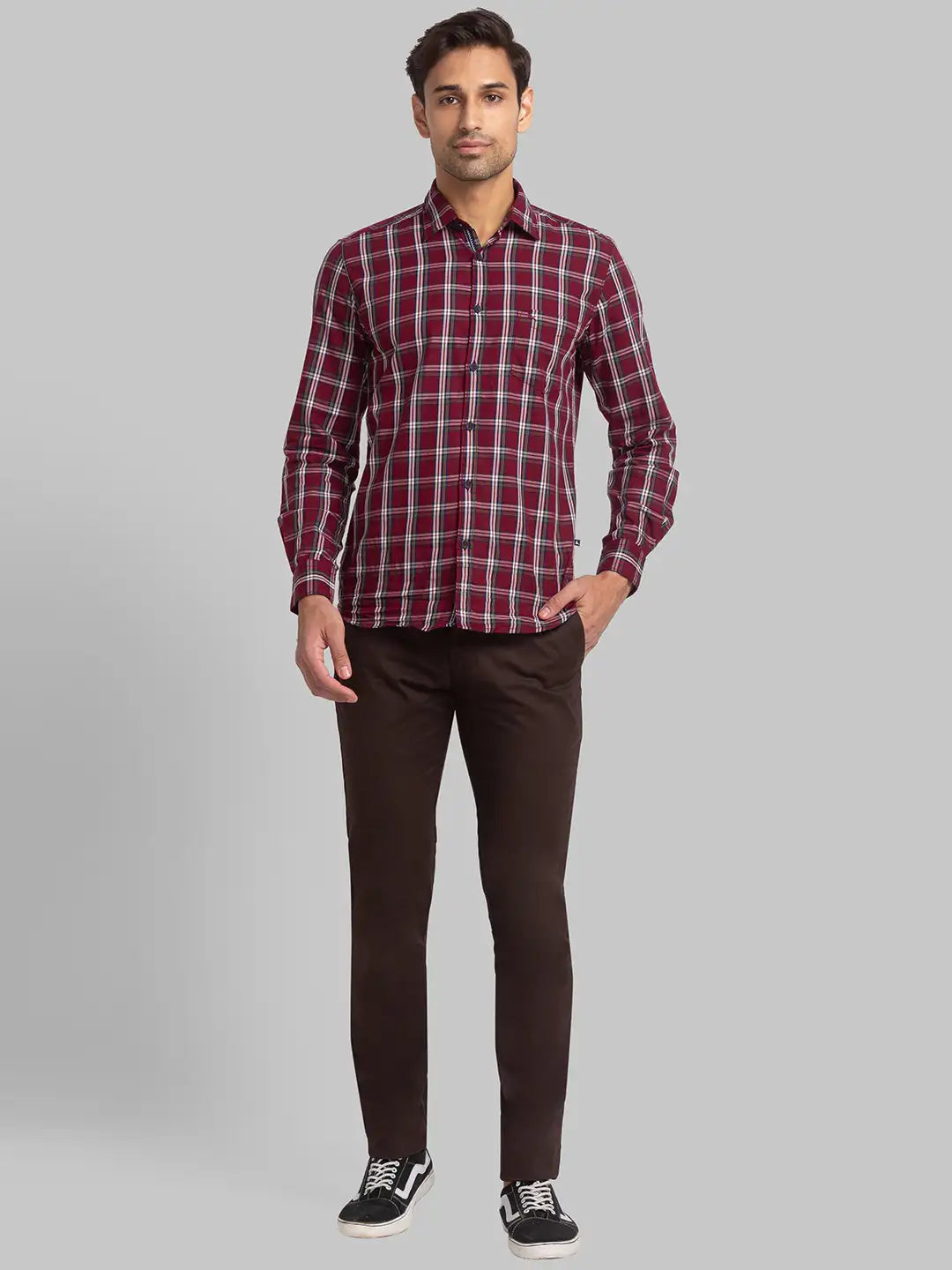 Men Tapered Fit Blue Trouser