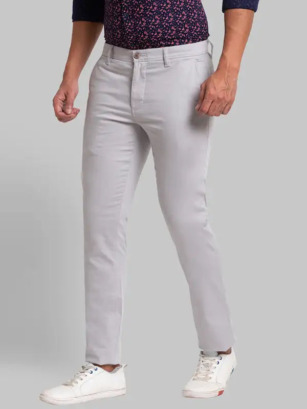 Men Lrt Fit Blue Trouser