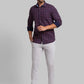 Men Lrt Fit Blue Trouser