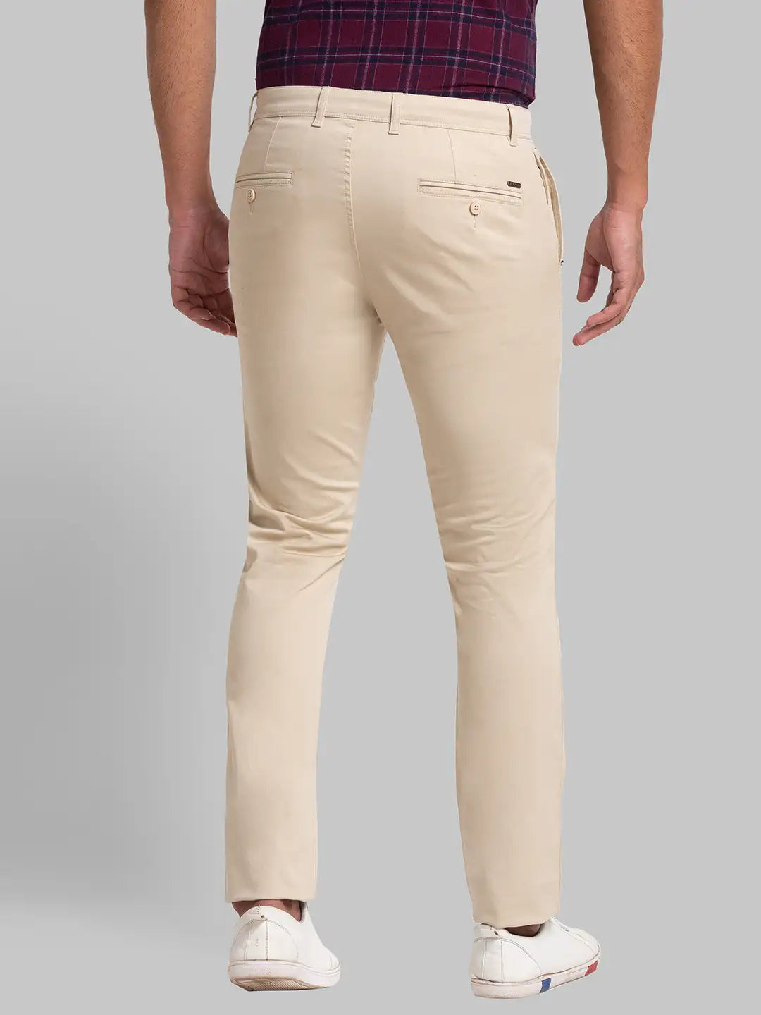Men Tapered Fit Brown Trouser