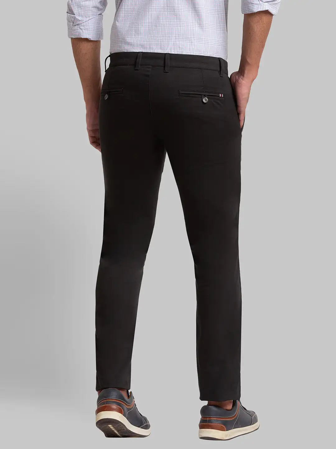Men Tapered Fit Light Blue Trouser
