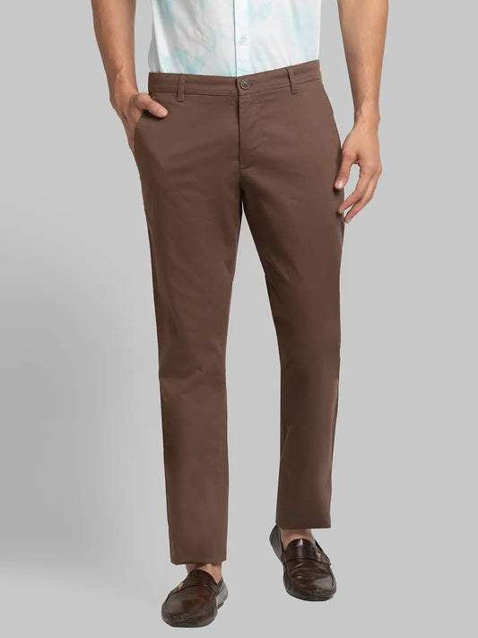 Men Tapered Fit Blue Trouser