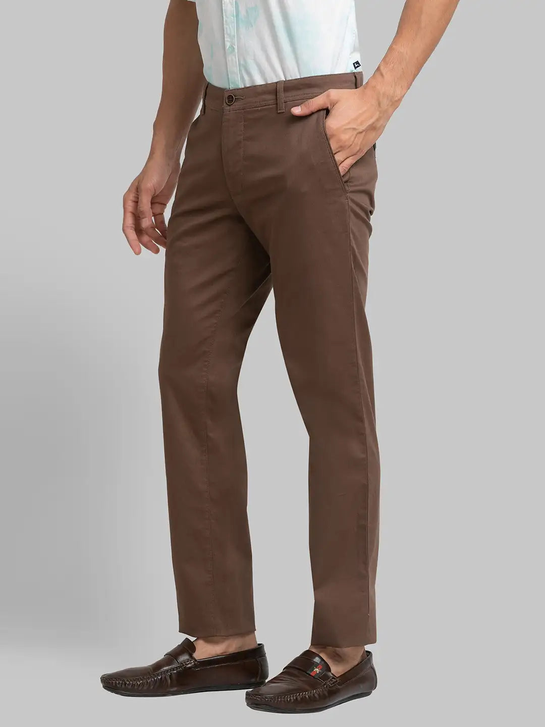 Men Tapered Fit Blue Trouser