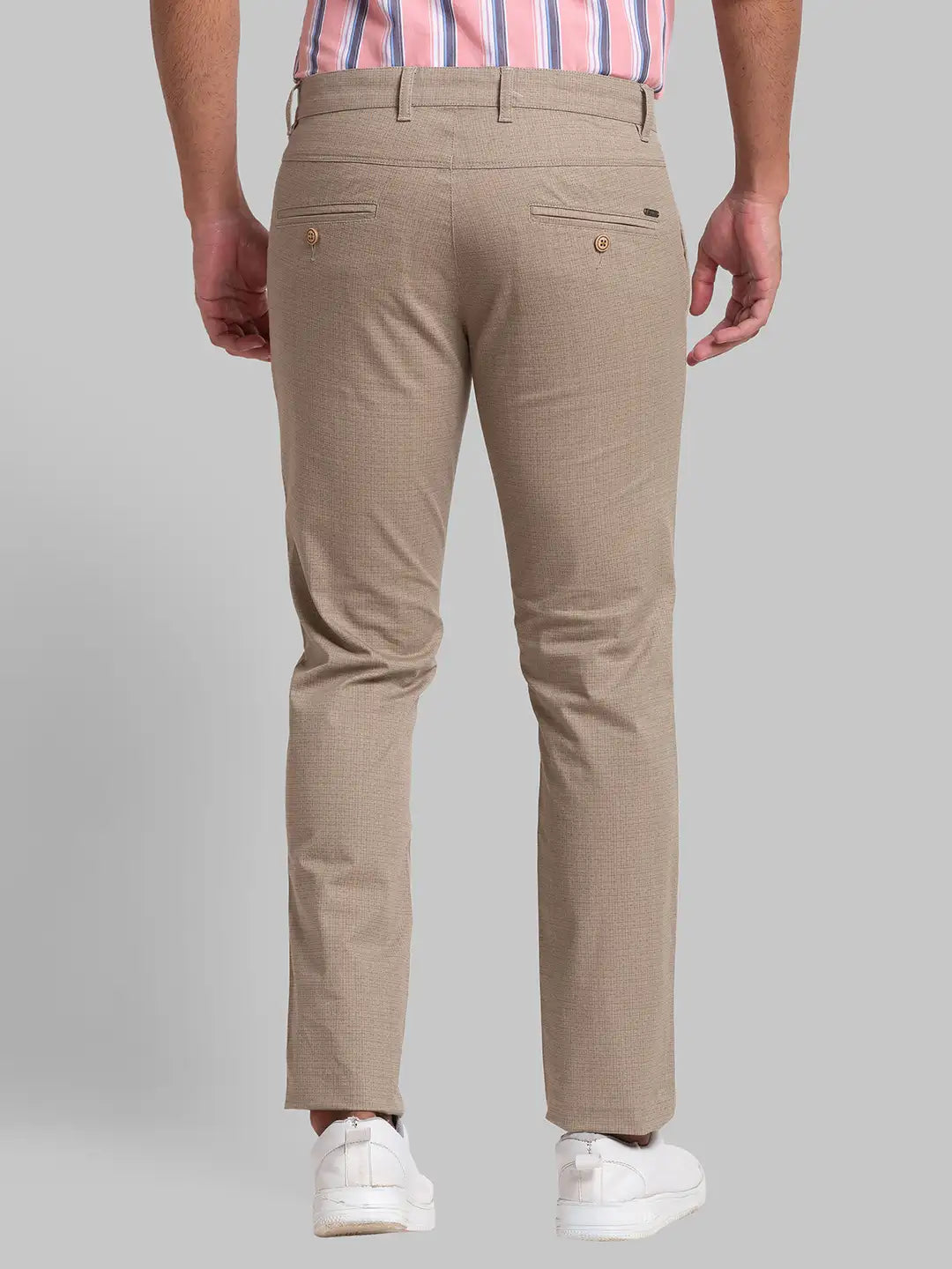 Men Tapered Fit Green Trouser