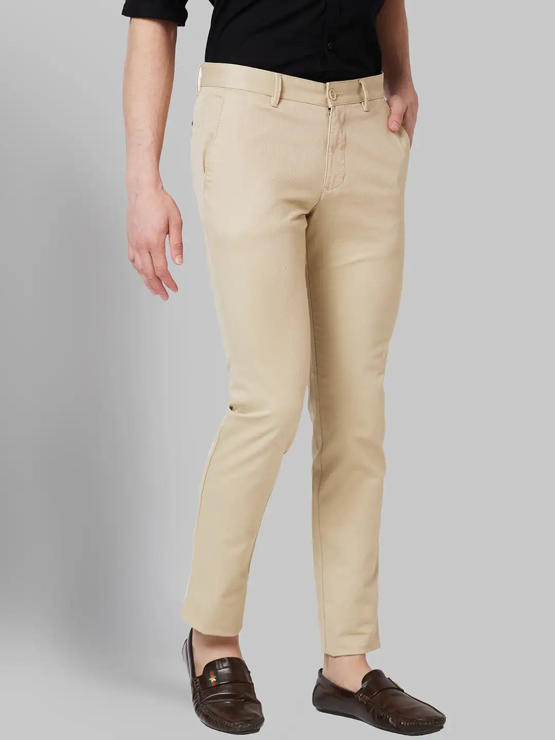 Men Lrt Fit Black Trouser