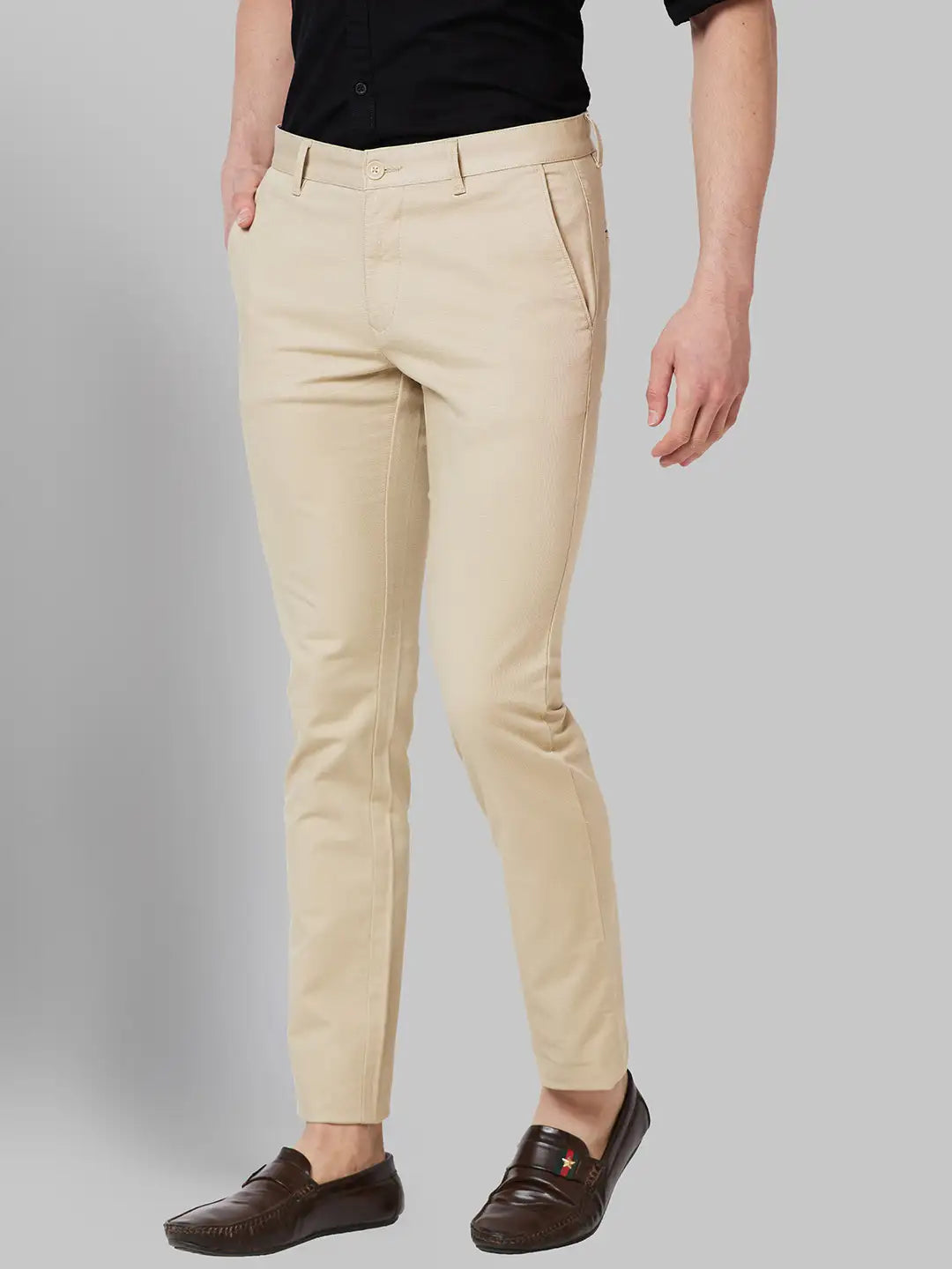 Men Lrt Fit Black Trouser