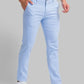 Men Slim Fit Blue Trouser