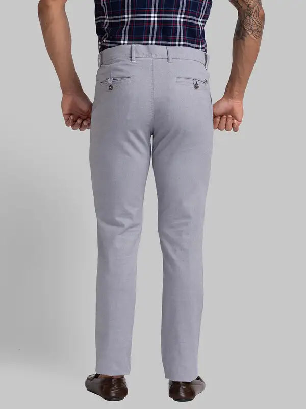 Men Tapered Fit Blue Trouser