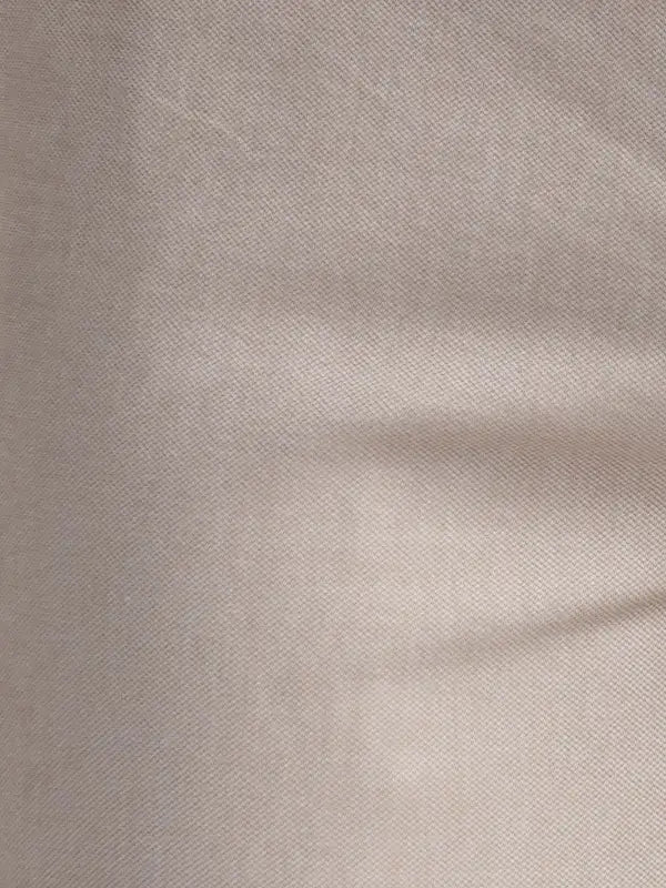 Men Low Rise Tapered Fit Fawn Trouser