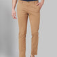 Men Low Rise Tapered Fit Beige Trouser