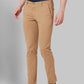 Men Low Rise Tapered Fit Beige Trouser