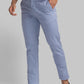 Men Green Lrt Fit Solid Cotton Blend Trouser