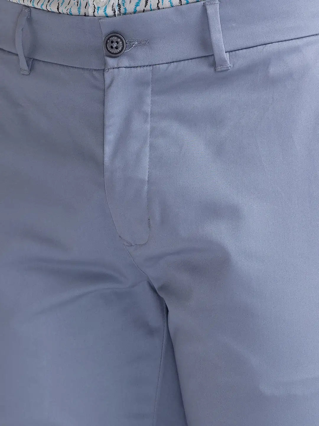 Men Green Lrt Fit Solid Cotton Blend Trouser