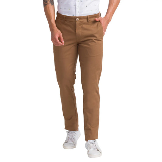 Men Tapered Fit Grey Trouser