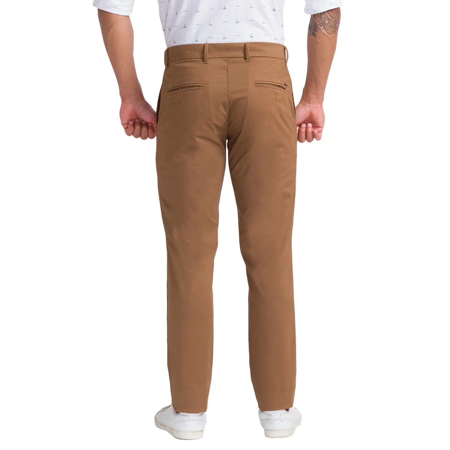 Men Tapered Fit Grey Trouser