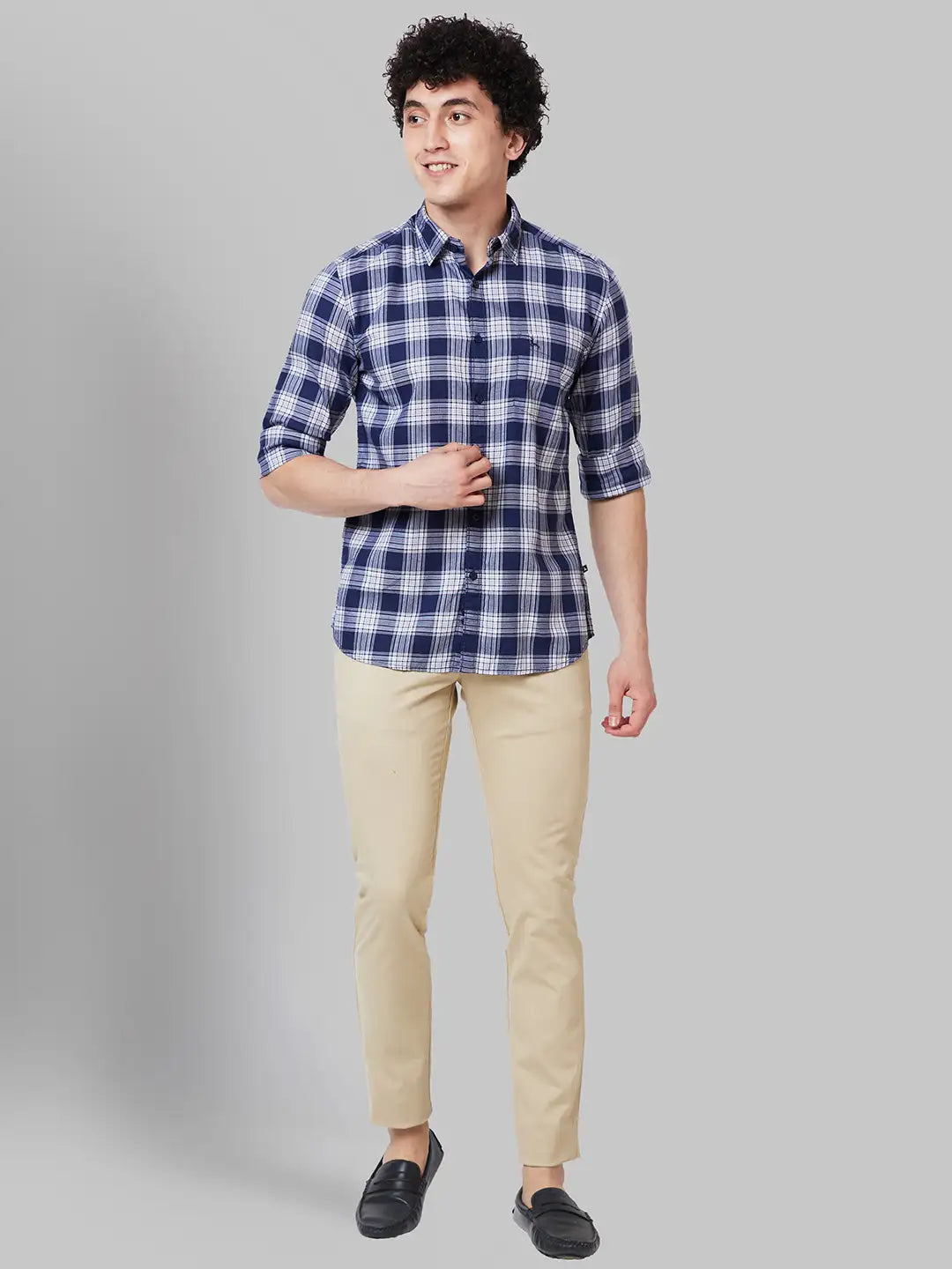 Men Lrt Fit Khaki Trouser