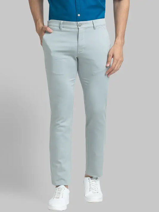 Men Lrt Fit Blue Trouser