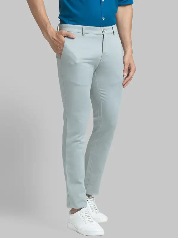 Men Lrt Fit Blue Trouser