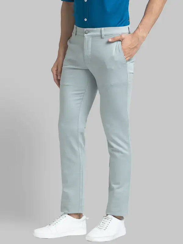 Men Lrt Fit Blue Trouser