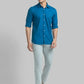 Men Lrt Fit Blue Trouser