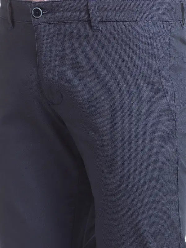 Men Lrt Fit Black Trouser