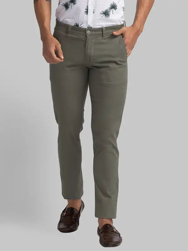 Men Lrt Fit Blue Trouser