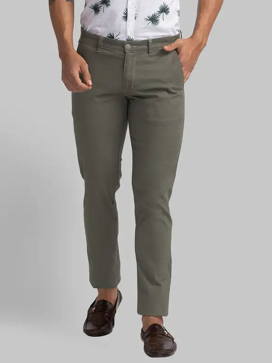 Men Lrt Fit Blue Trouser