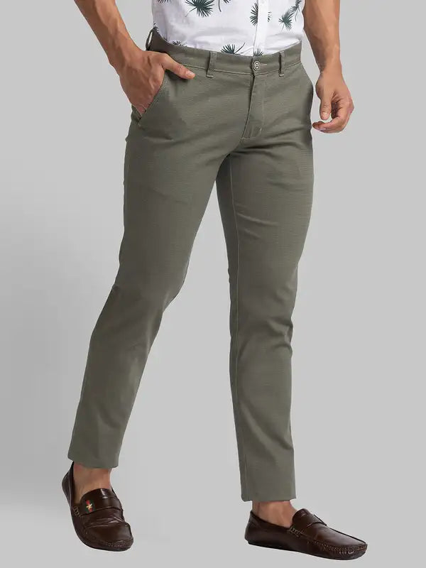 Men Lrt Fit Blue Trouser