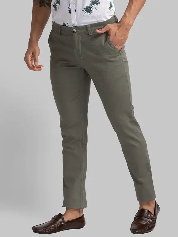 Men Lrt Fit Blue Trouser