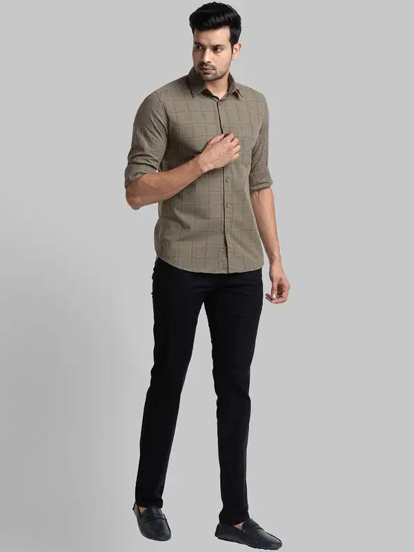 Men Lrt Fit Blue Trouser