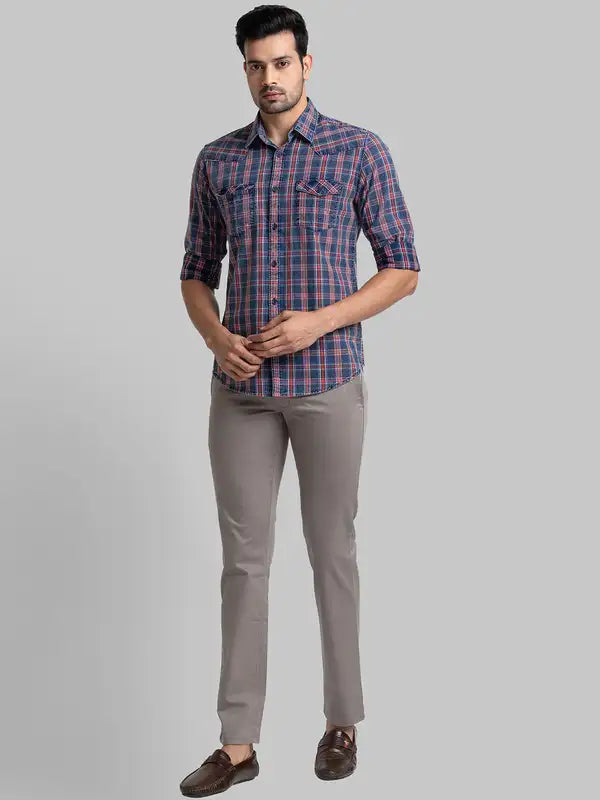 Men Lrt Fit Brown Trouser