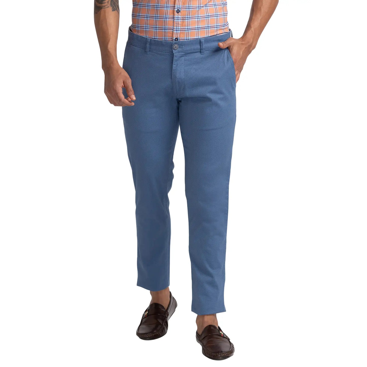 Men Tapered Fit Red Trouser