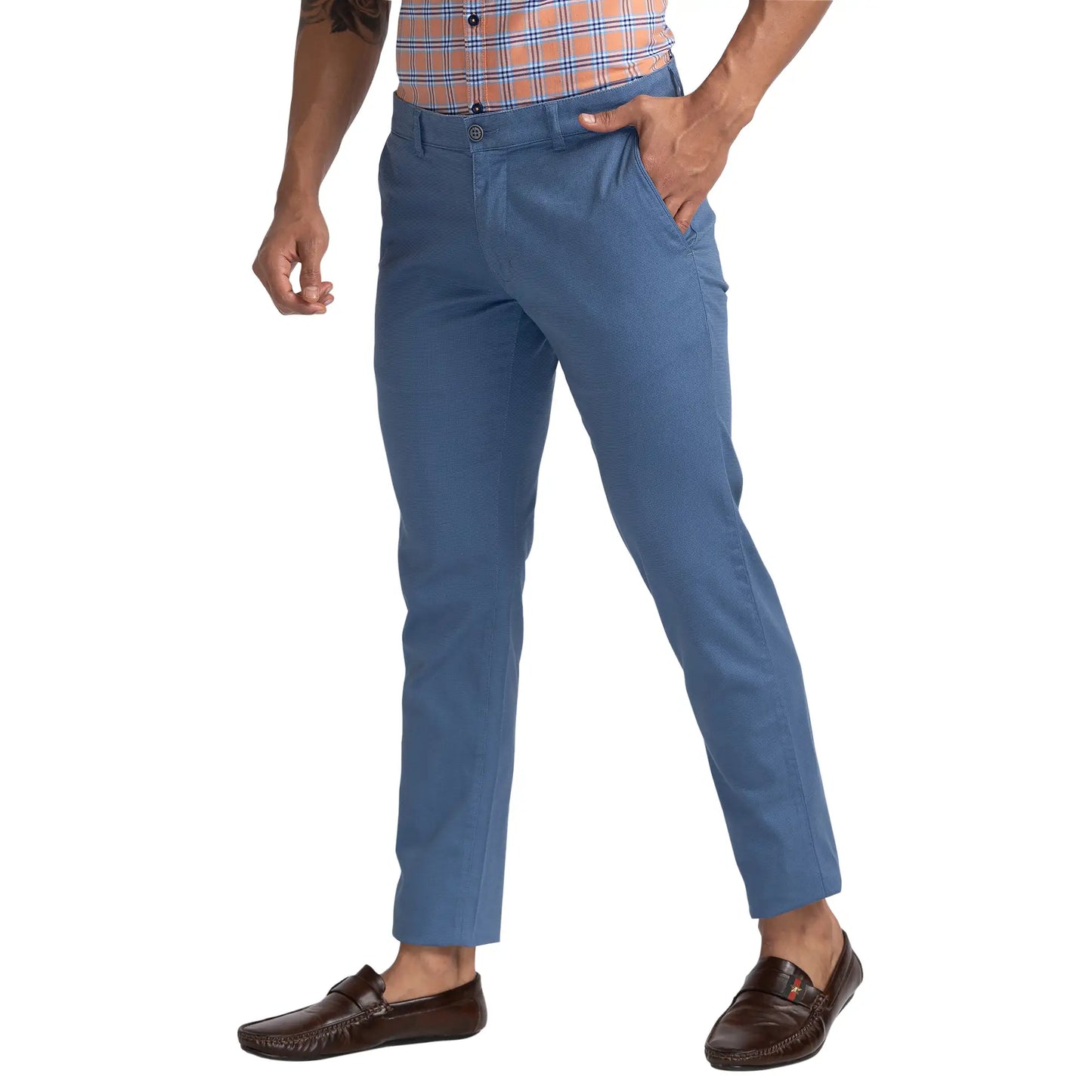 Men Tapered Fit Red Trouser
