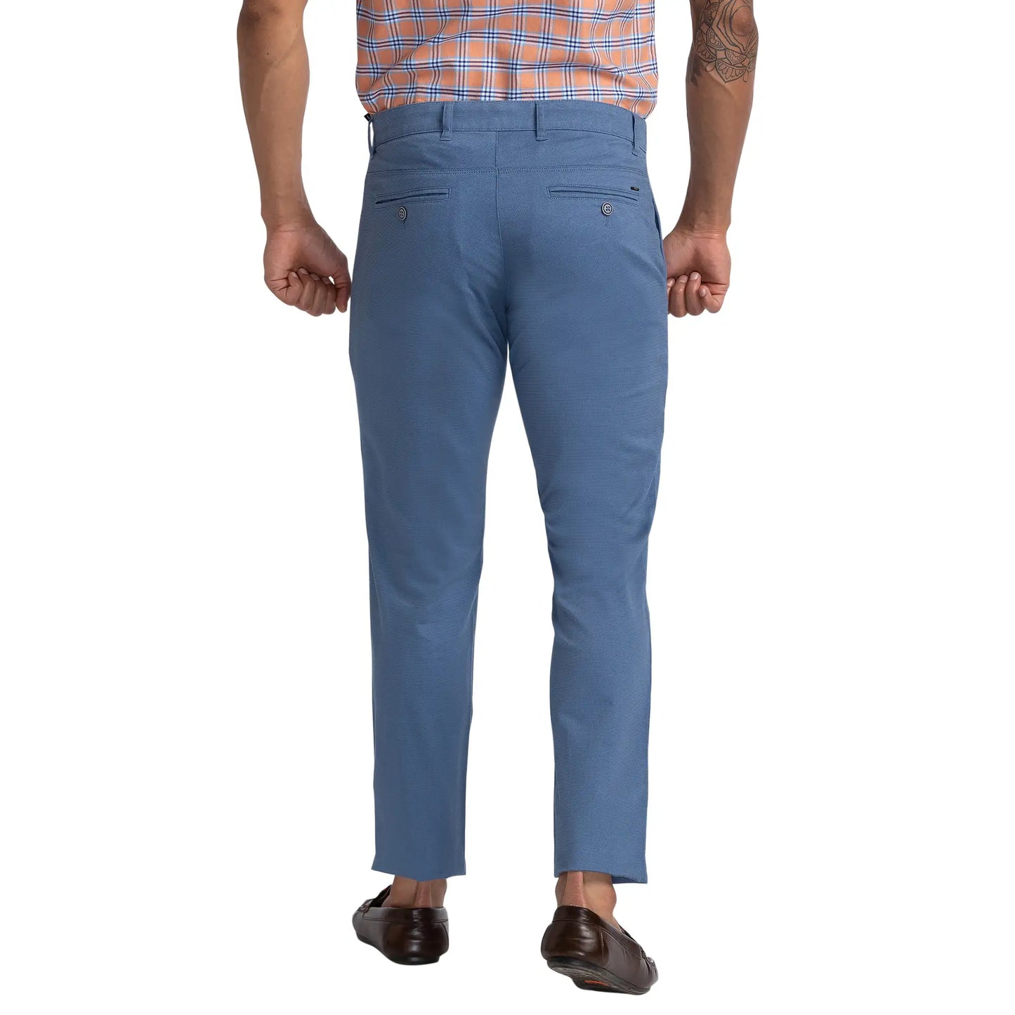 Men Tapered Fit Red Trouser